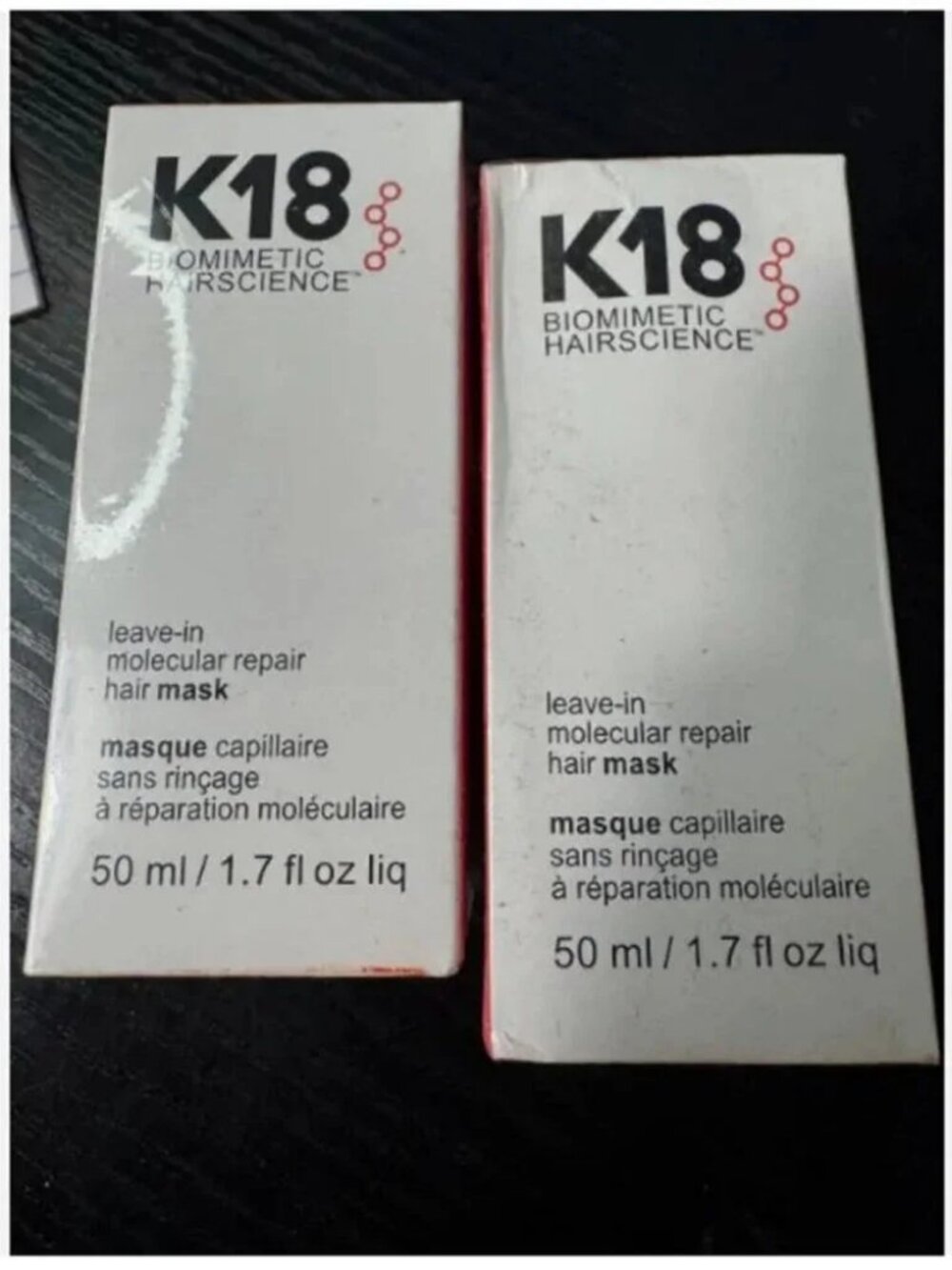 K18 Leave-In Molecular Repair Hair Mask 50ml Salon Hair Treatment 2 Pack - Picture 2 of 4